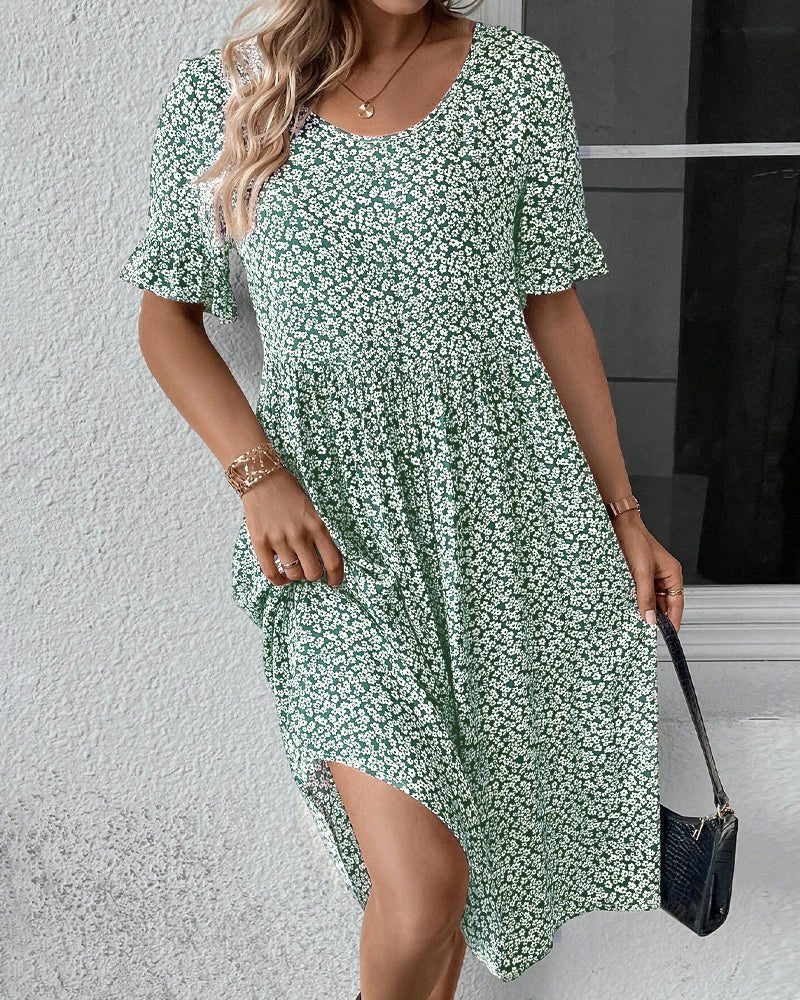 Anne | Elegant Bloom Midi Dress