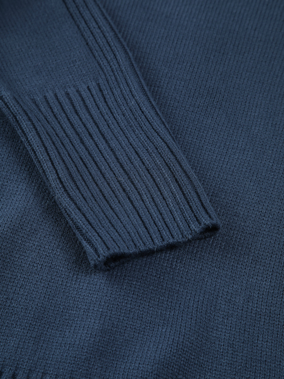 Ribbed Mock Neck Knit Sweater