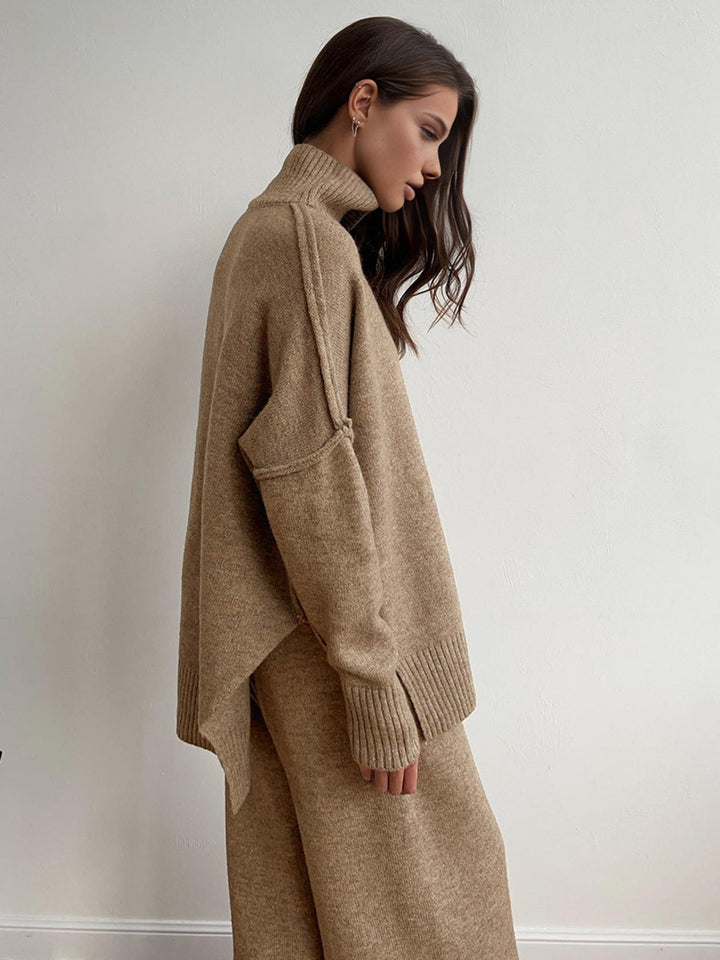 Soft Knit Turtleneck Lounge Set