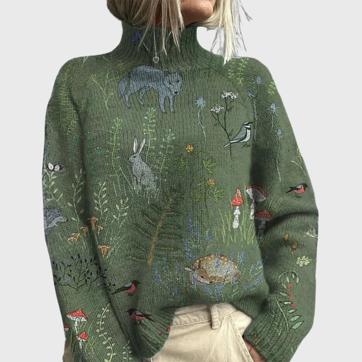 Warm Cosy Turtleneck Knit Sweater for Women