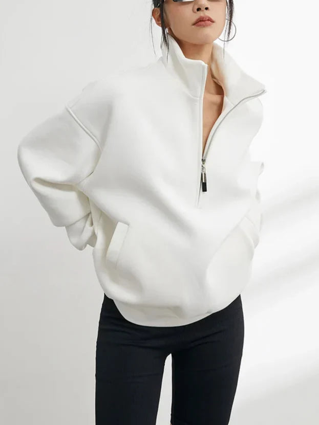 Oversized Half Zip Pullover Hoodie