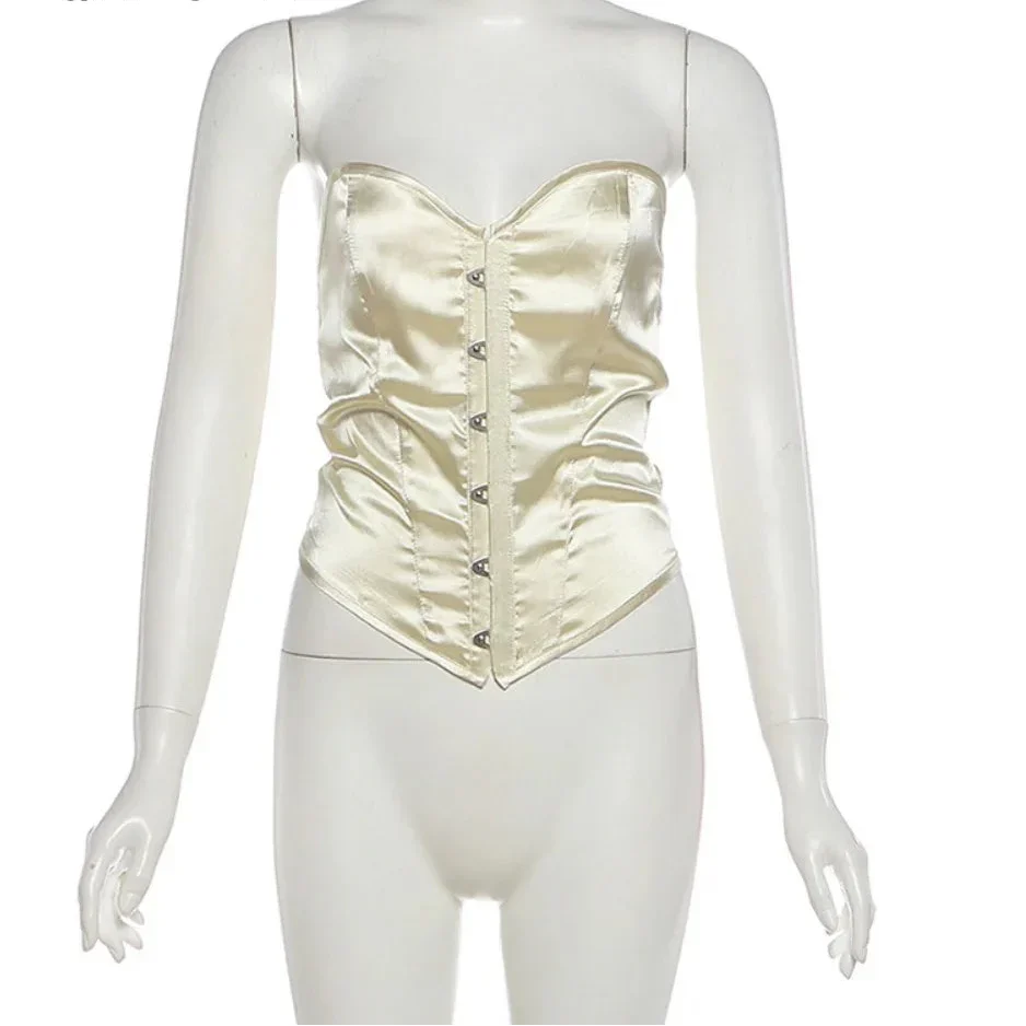 Sleeveless Backless body-shaping Crop Top Set