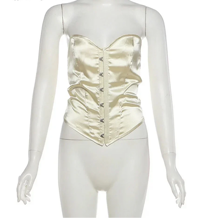 Sleeveless Backless body-shaping Crop Top Set