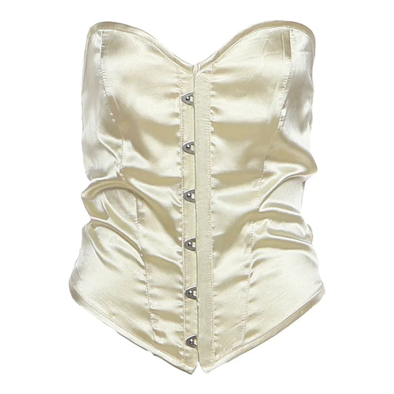 Sleeveless Backless body-shaping Crop Top Set
