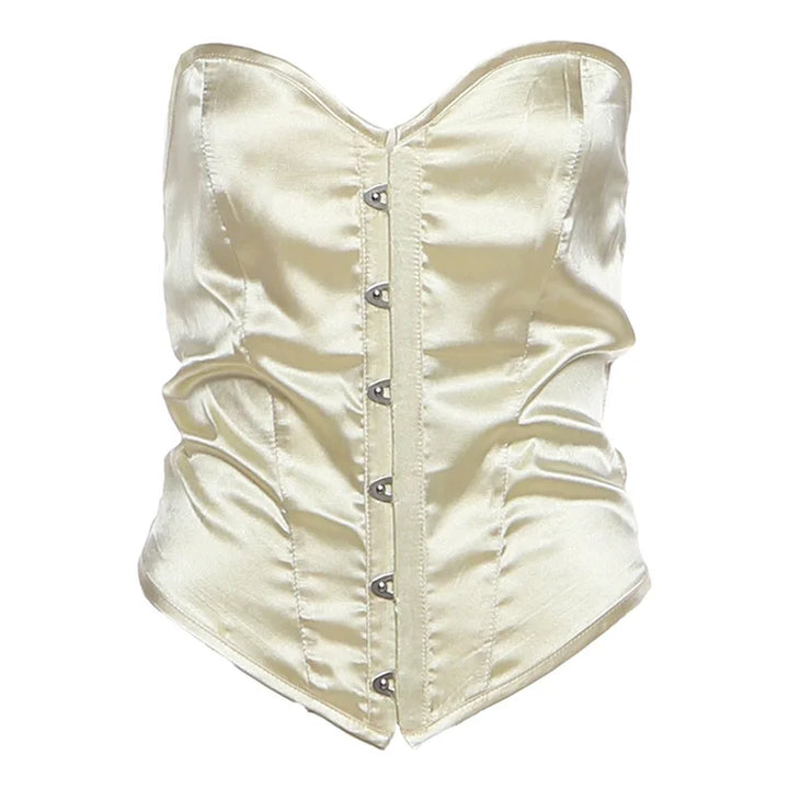 Sleeveless Backless body-shaping Crop Top Set