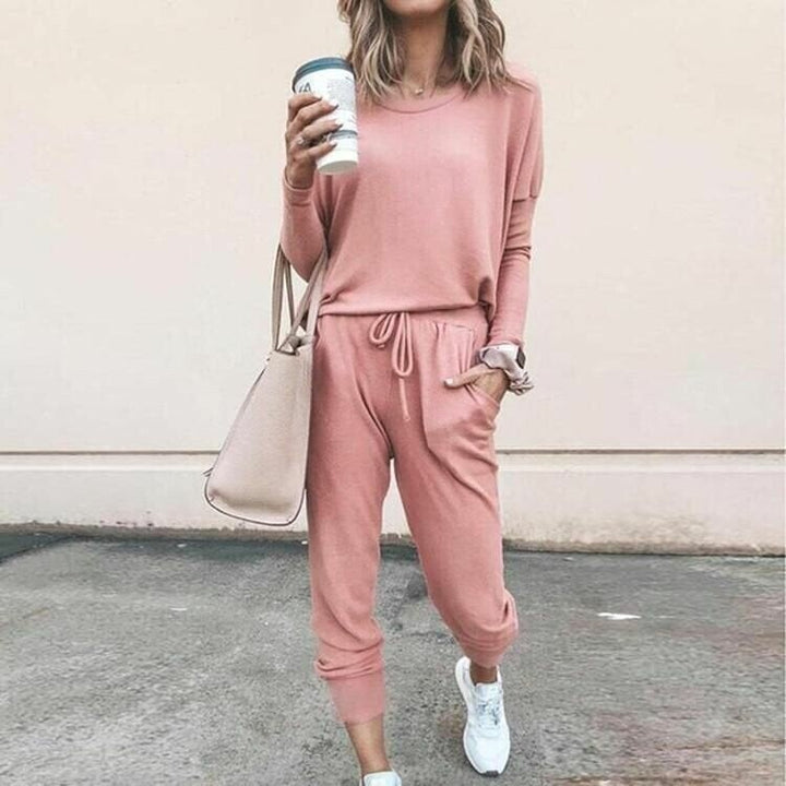 Women's Stylish Two-Piece Top and Trouser Coordinated Set