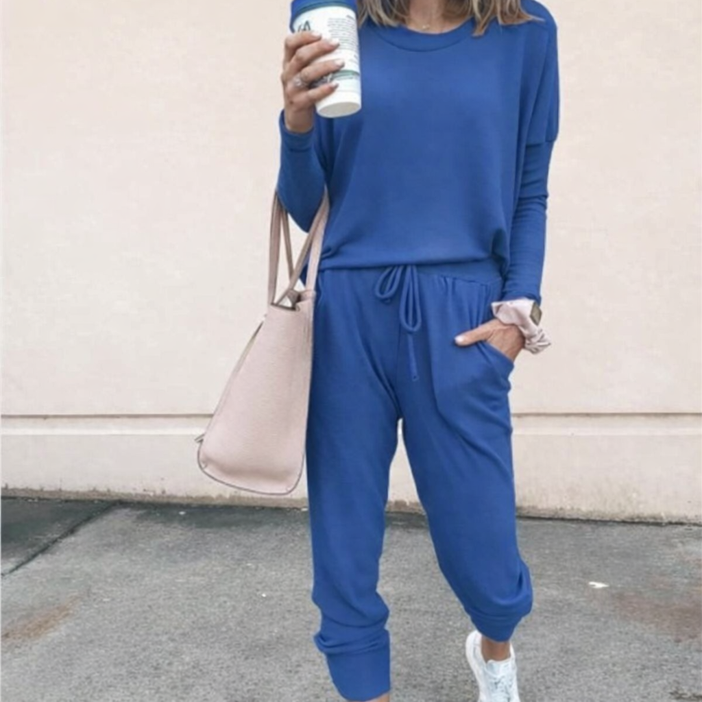 Women's Stylish Two-Piece Top and Trouser Coordinated Set