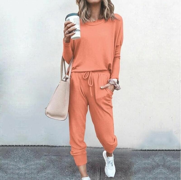 Women's Stylish Two-Piece Top and Trouser Coordinated Set