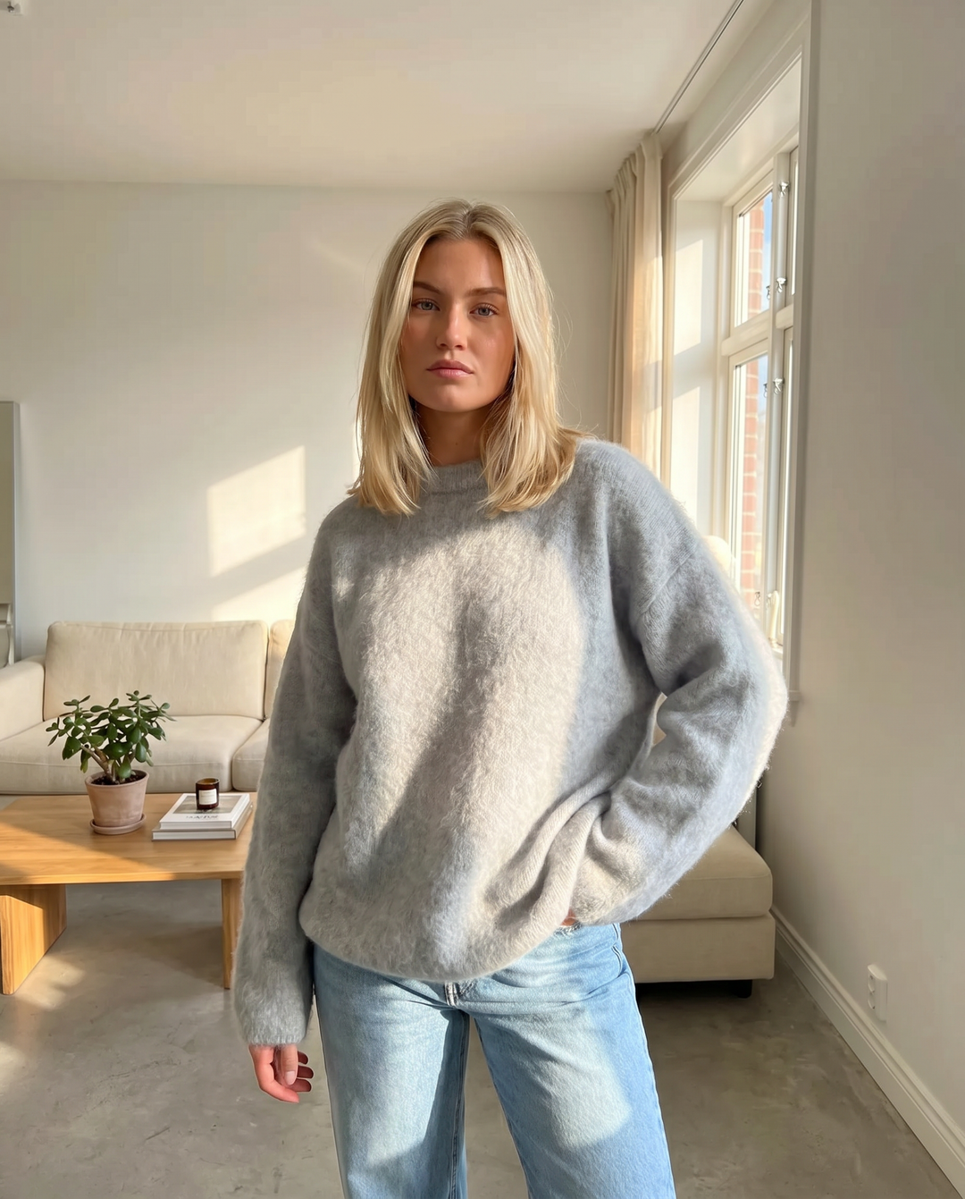 Women's Cozy Elegant Mohair Sweater