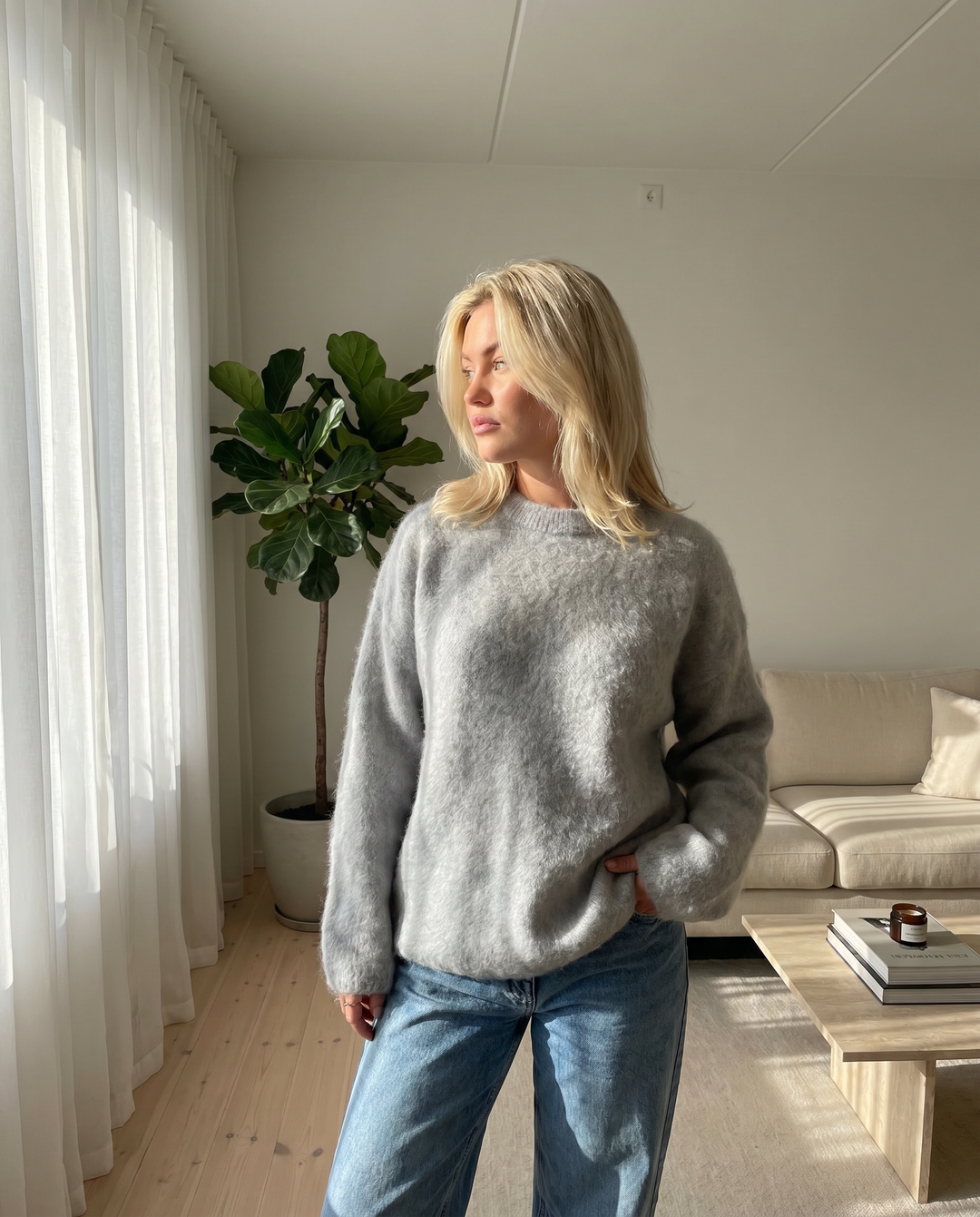 Women's Cozy Elegant Mohair Sweater
