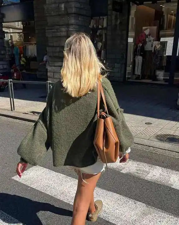 Women's Fluffy Oversized Knit Sweater
