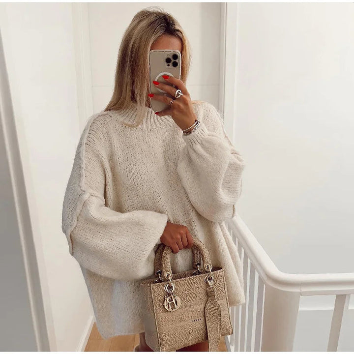 Women's Fluffy Oversized Knit Sweater