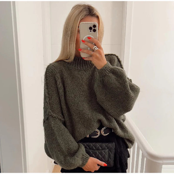 Women's Fluffy Oversized Knit Sweater