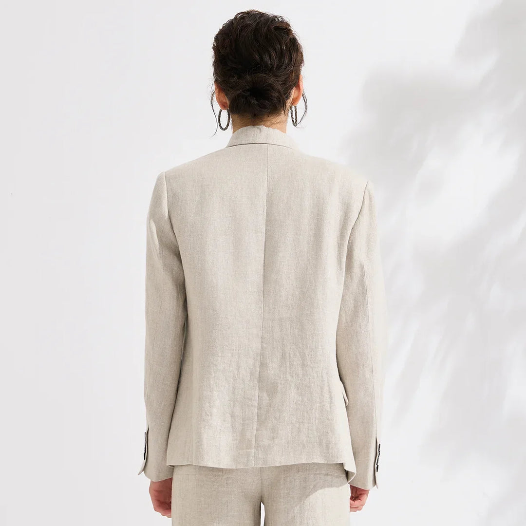 Linen Blazer Jacket – Chic Breathable Summer Outerwear