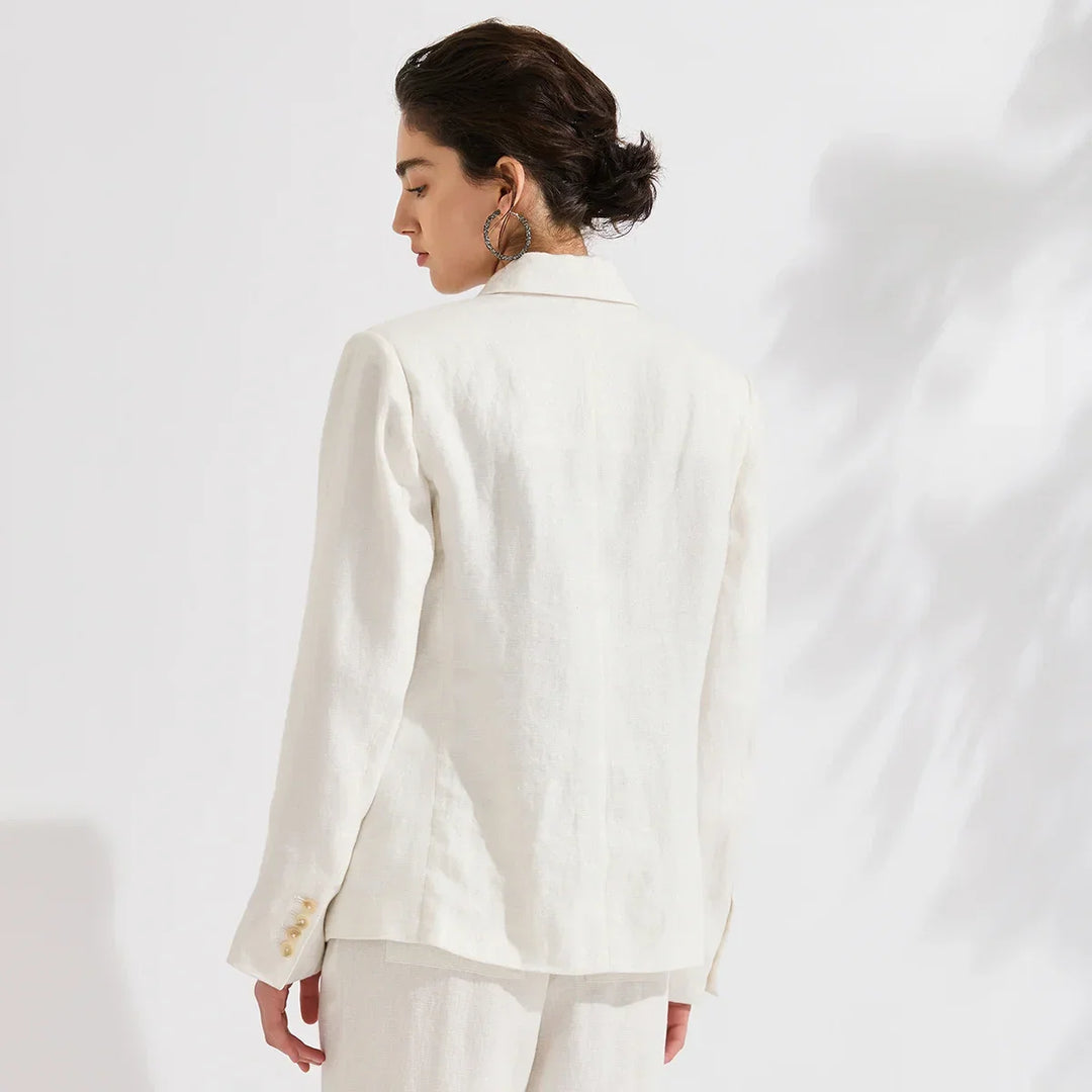 Linen Blazer Jacket – Chic Breathable Summer Outerwear