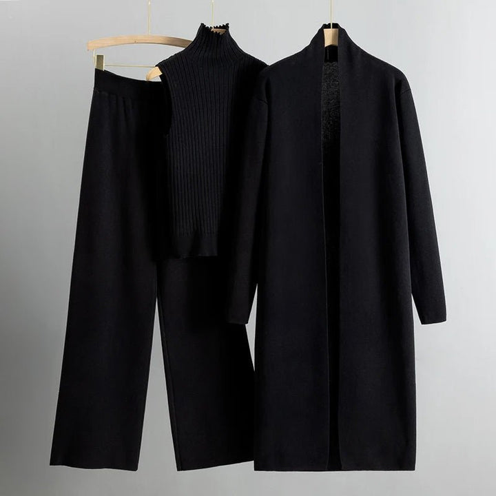 Women's Elegant Three-Piece Coordinated Set in Versatile Colours