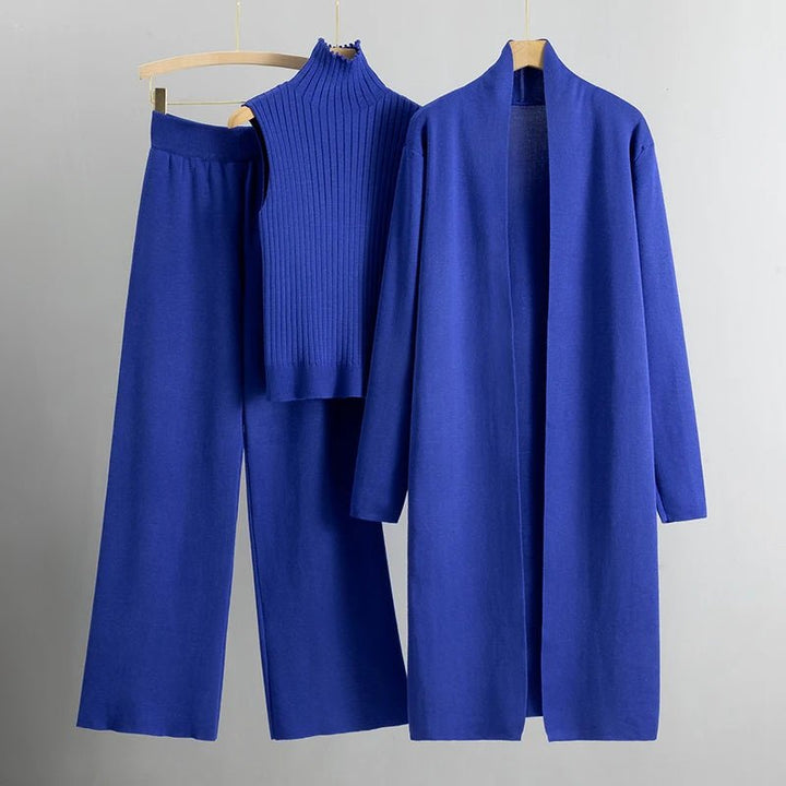 Women's Elegant Three-Piece Coordinated Set in Versatile Colours