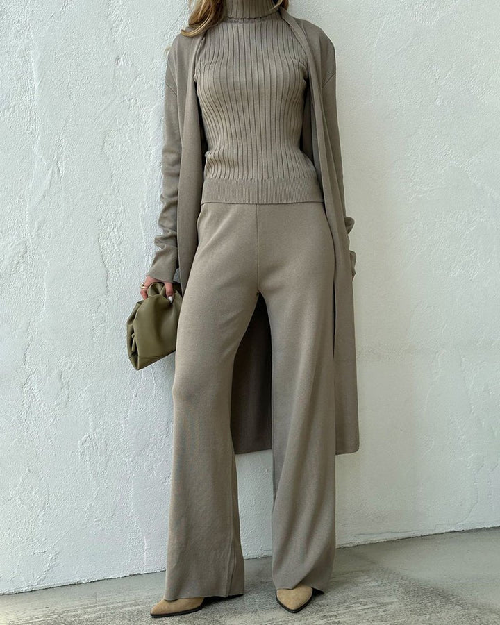 Women's Elegant Three-Piece Coordinated Set in Versatile Colours