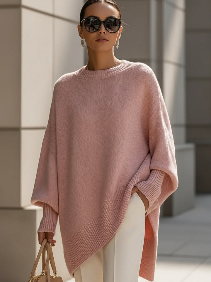 Luxe Oversized Drape Knit Sweater for Women