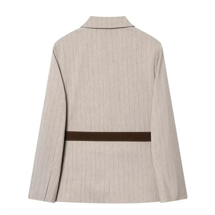 Suit Jacket – Stylish Loose Fit with Waist Belt