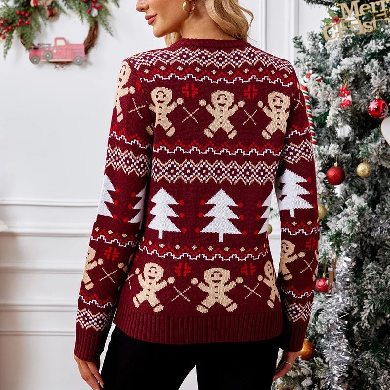 Women's red Winter Christmas Sweater