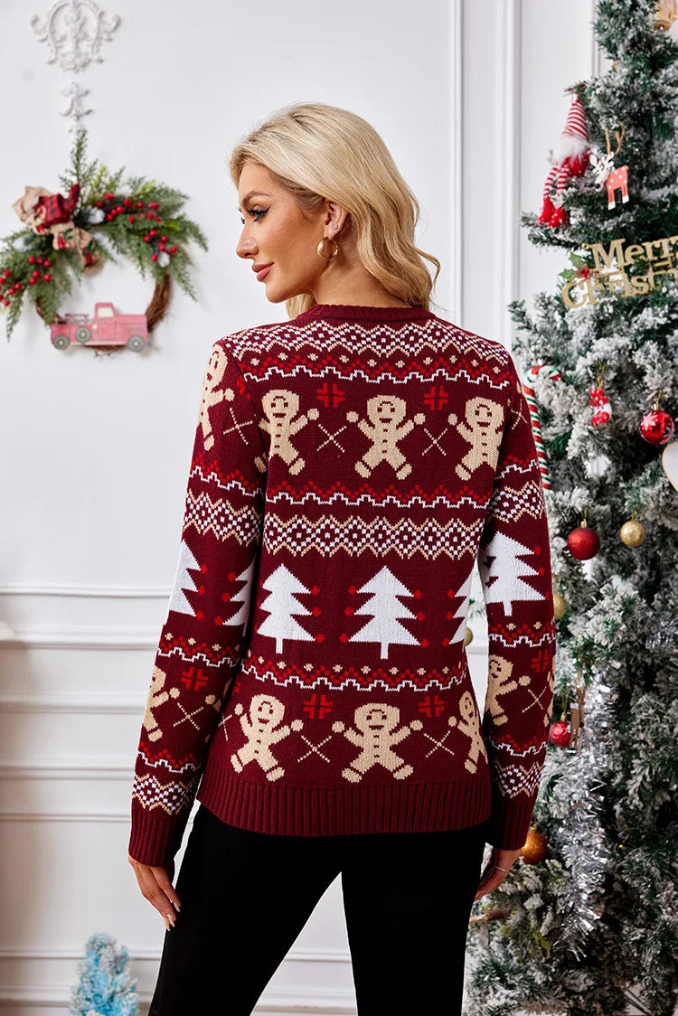 Women's red Winter Christmas Sweater