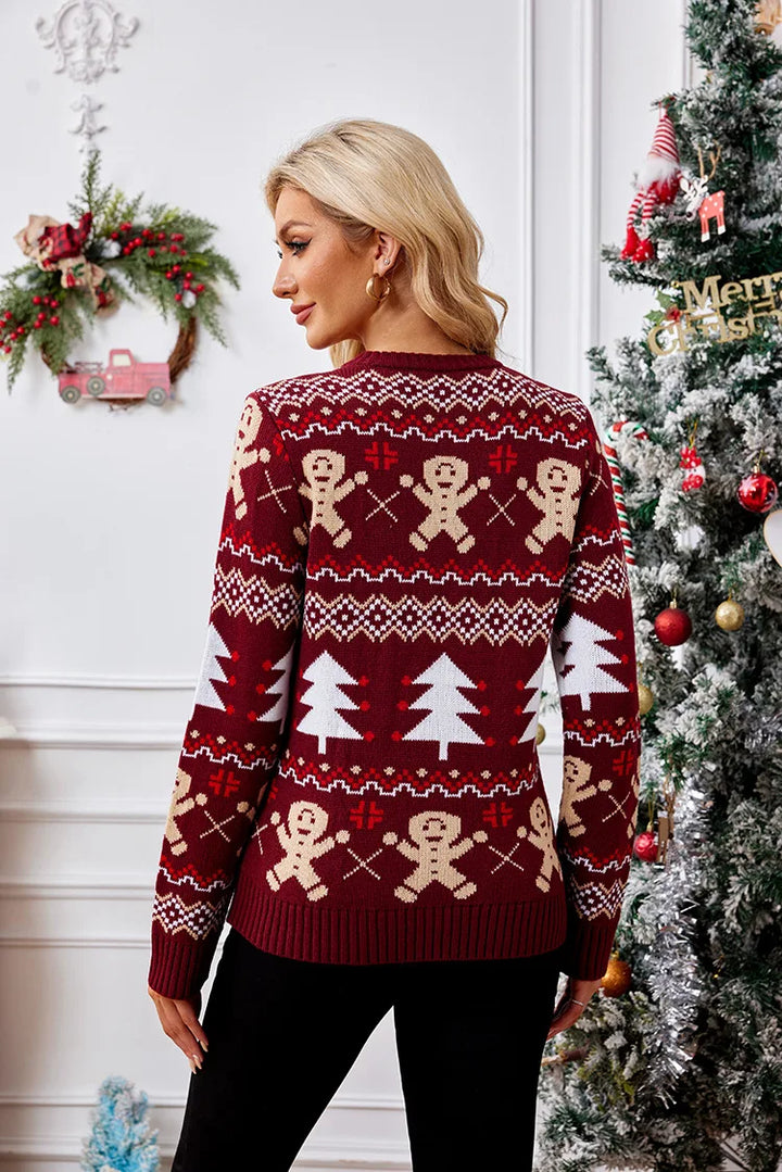 Women's red Winter Christmas Sweater