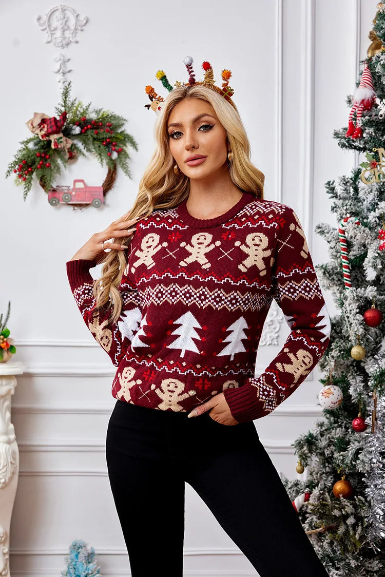 Women's red Winter Christmas Sweater