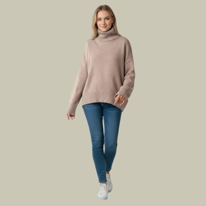Modern Relaxed Fit Turtleneck Sweater for Women