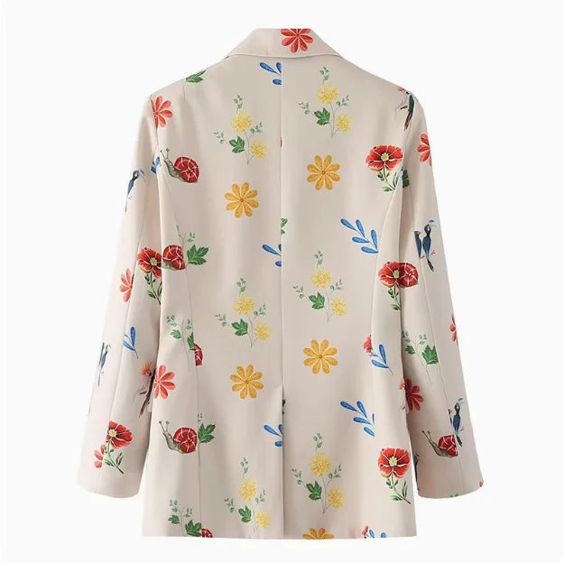 Floral Blazer – Chic Casual Layer for Spring and Autumn