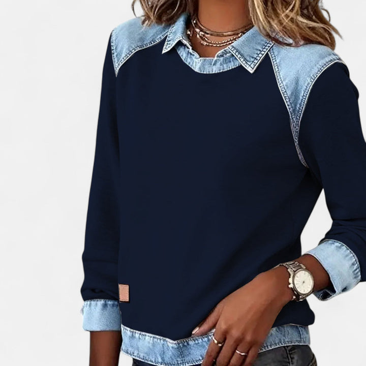 Trendy Long Sleeve Knit Pullover Top for Women