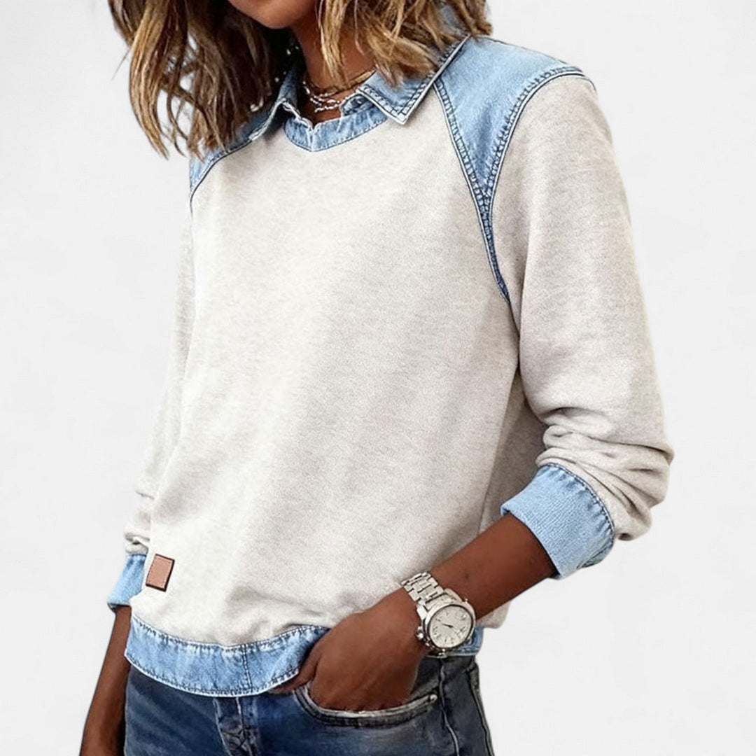 Trendy Long Sleeve Knit Pullover Top for Women