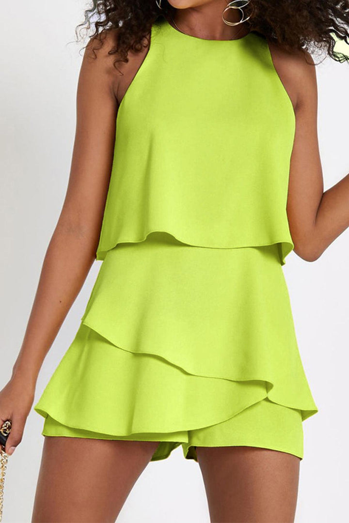 Women's Ruffled Sleeveless Casual Romper