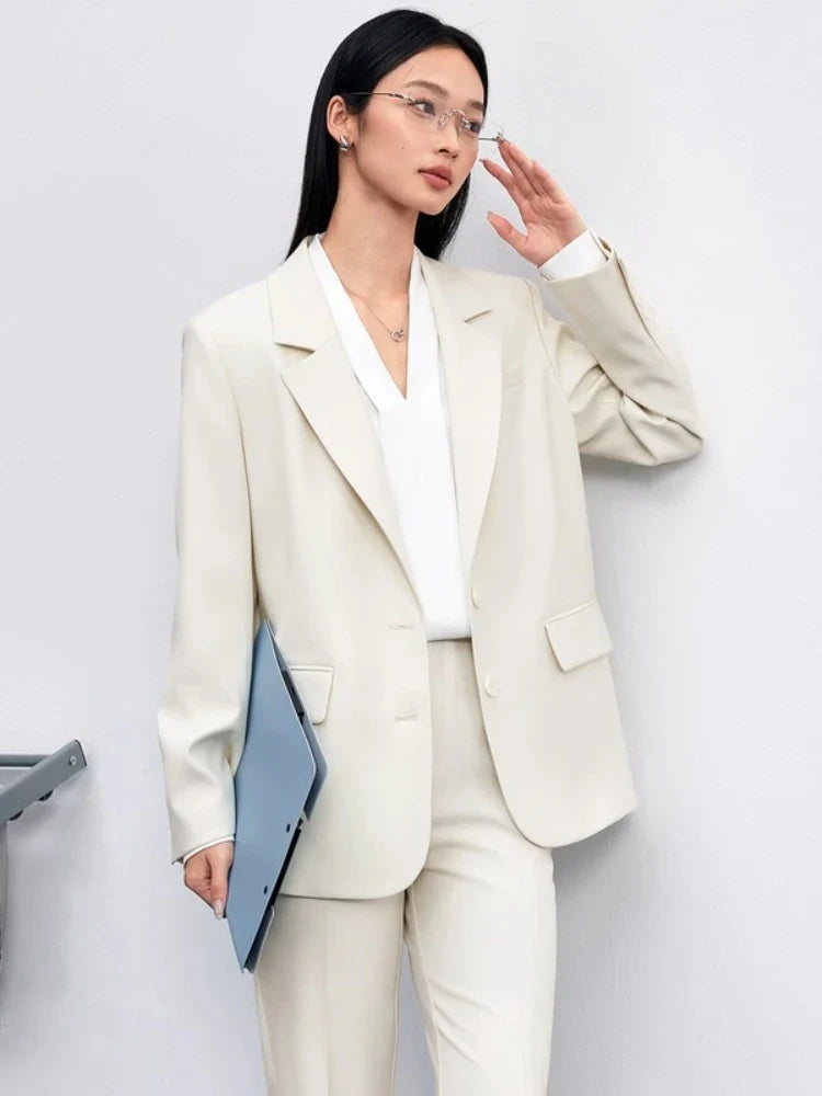 Women's Blazer – Tailored Loose Fit for Effortless Autumn Style