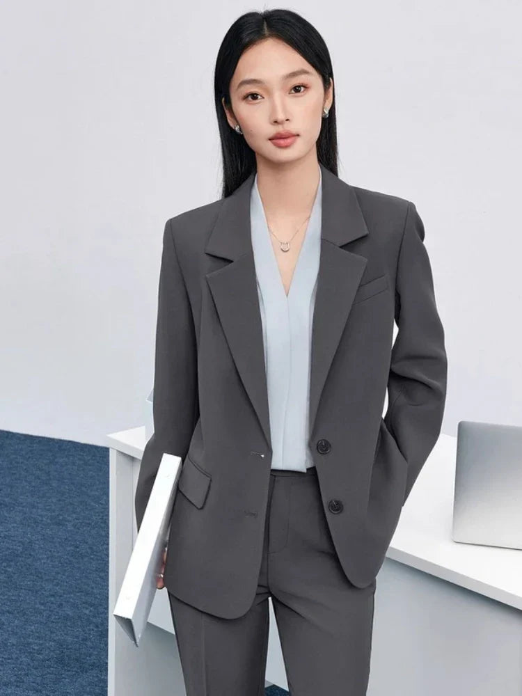 Women's Blazer – Tailored Loose Fit for Effortless Autumn Style