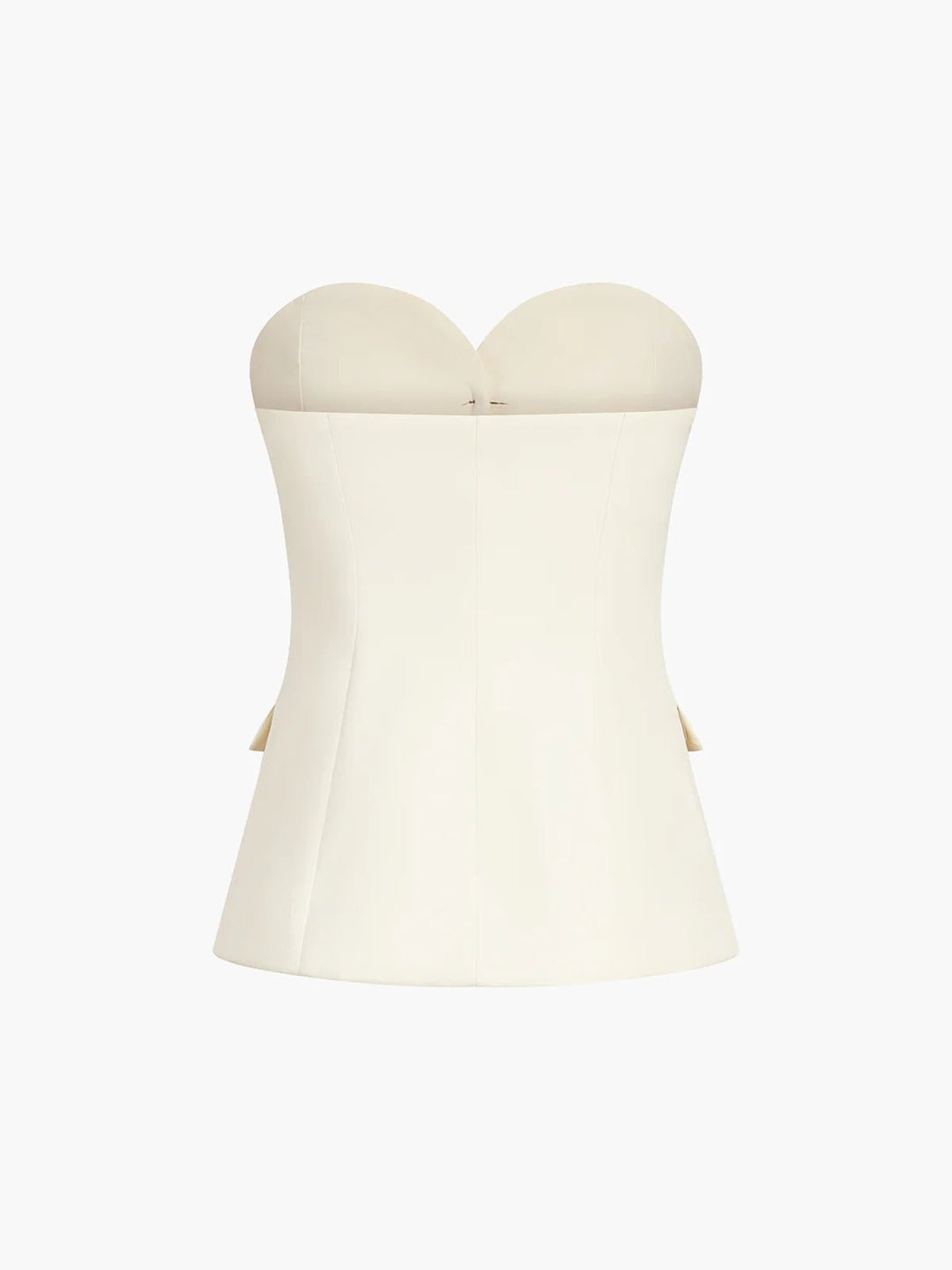 Elegant Strapless Tube Top With Wide Pants Set