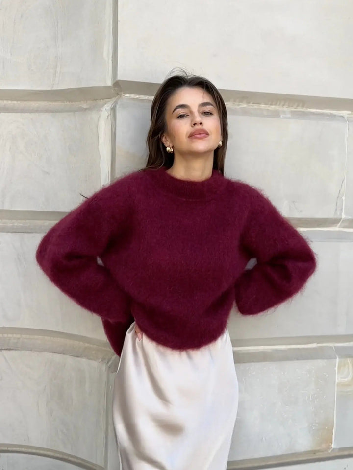 Women's Cozy Elegant Mohair Sweater