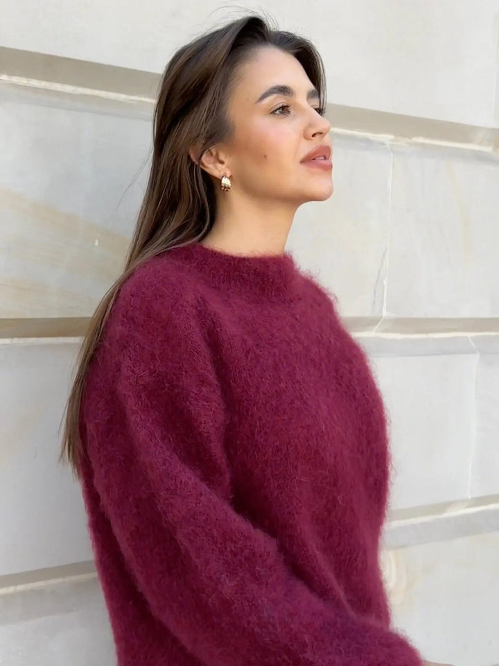 Women's Cozy Elegant Mohair Sweater