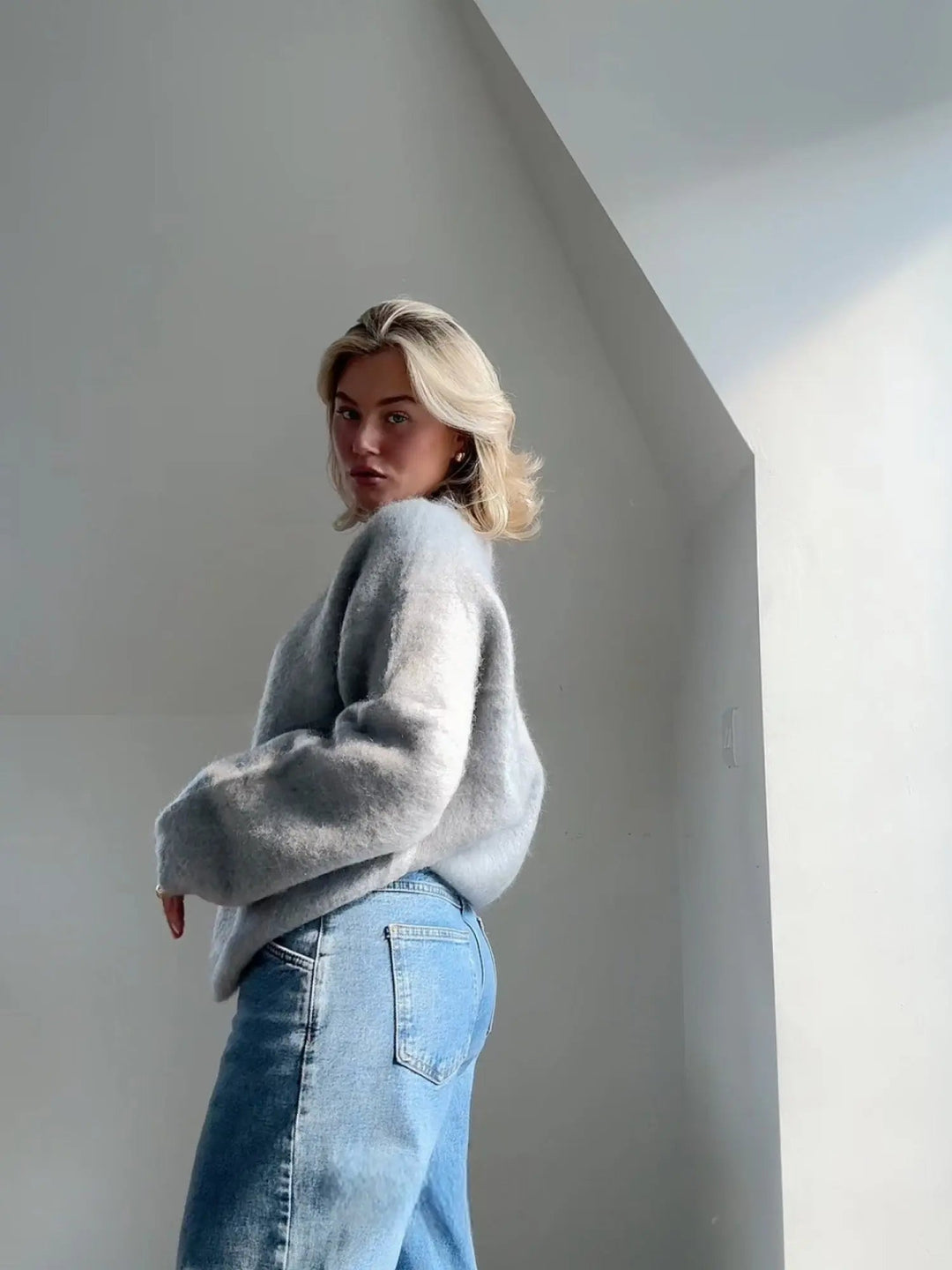 Women's Cozy Elegant Mohair Sweater