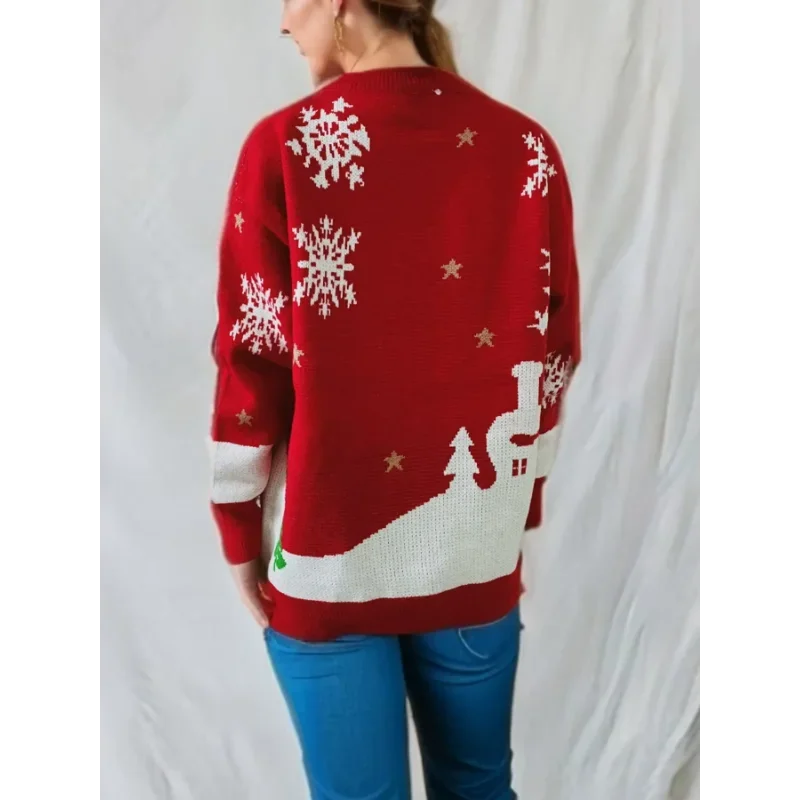 Women's Knitted Long Sleeve Christmas Sweater