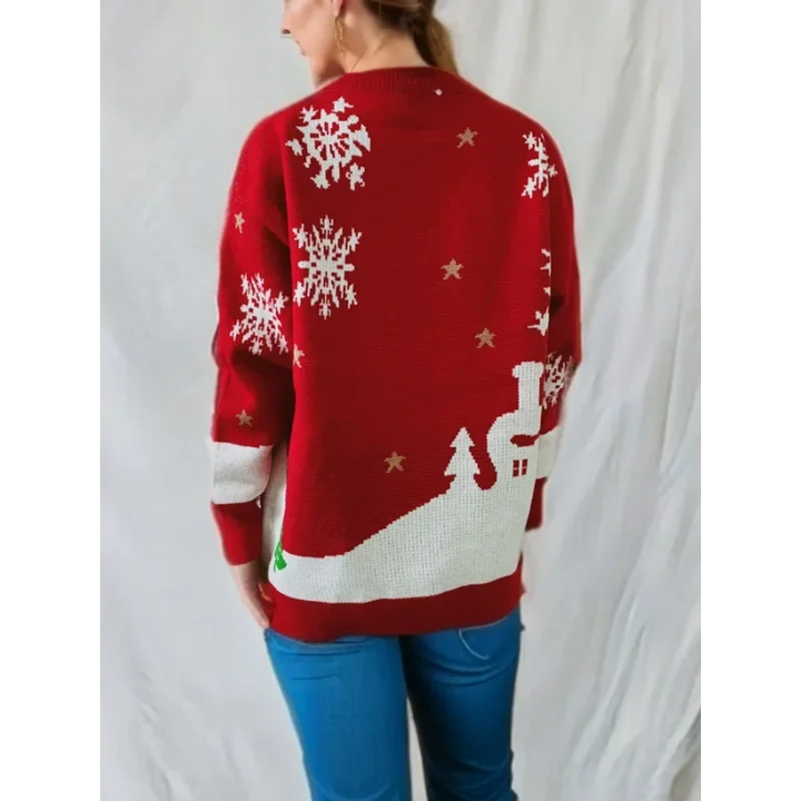 Women's Knitted Long Sleeve Christmas Sweater