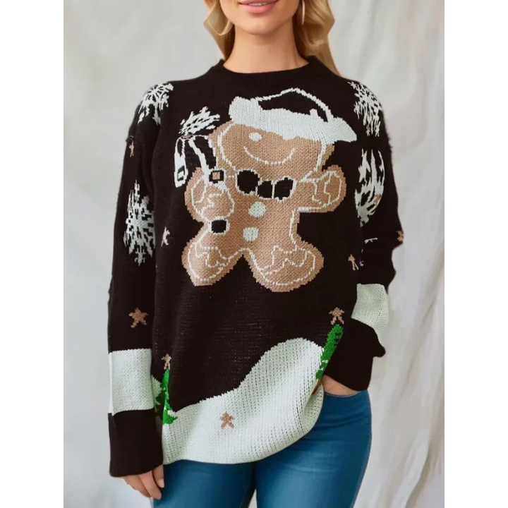 Women's Knitted Long Sleeve Christmas Sweater