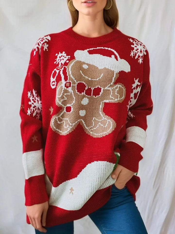Women's Knitted Long Sleeve Christmas Sweater