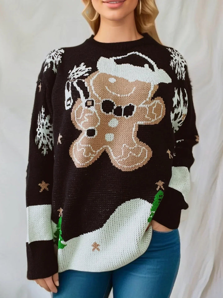 Women's Knitted Long Sleeve Christmas Sweater