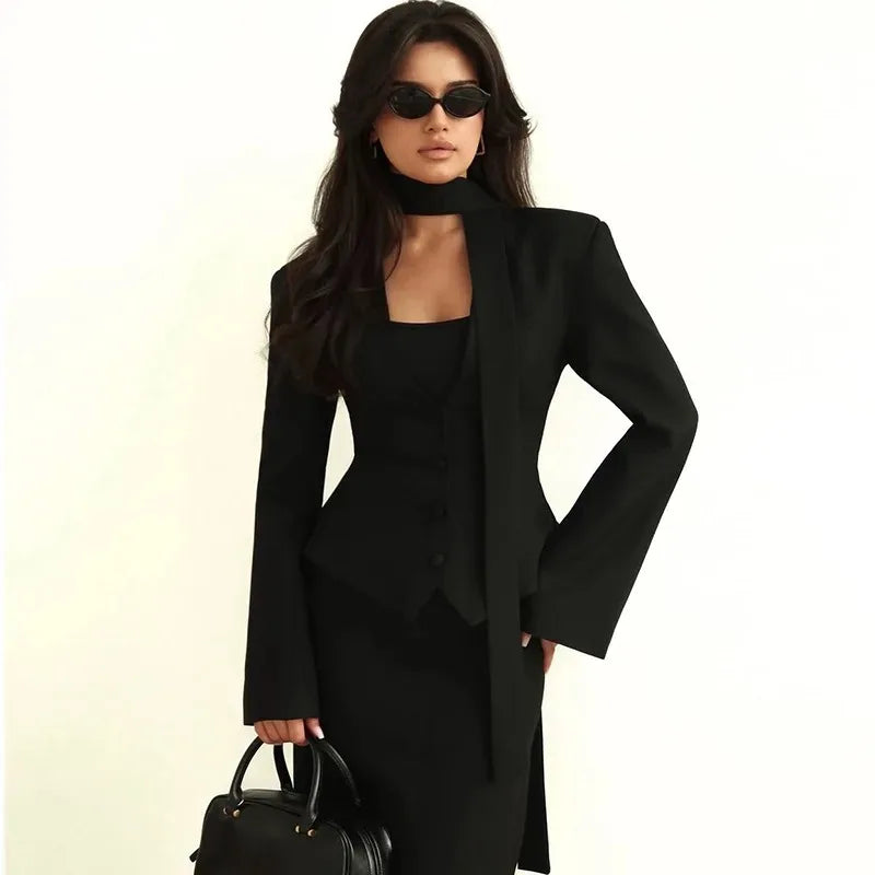 Blazer Jacket – V-Neck Casual Slim Fit for Autumn/Winter