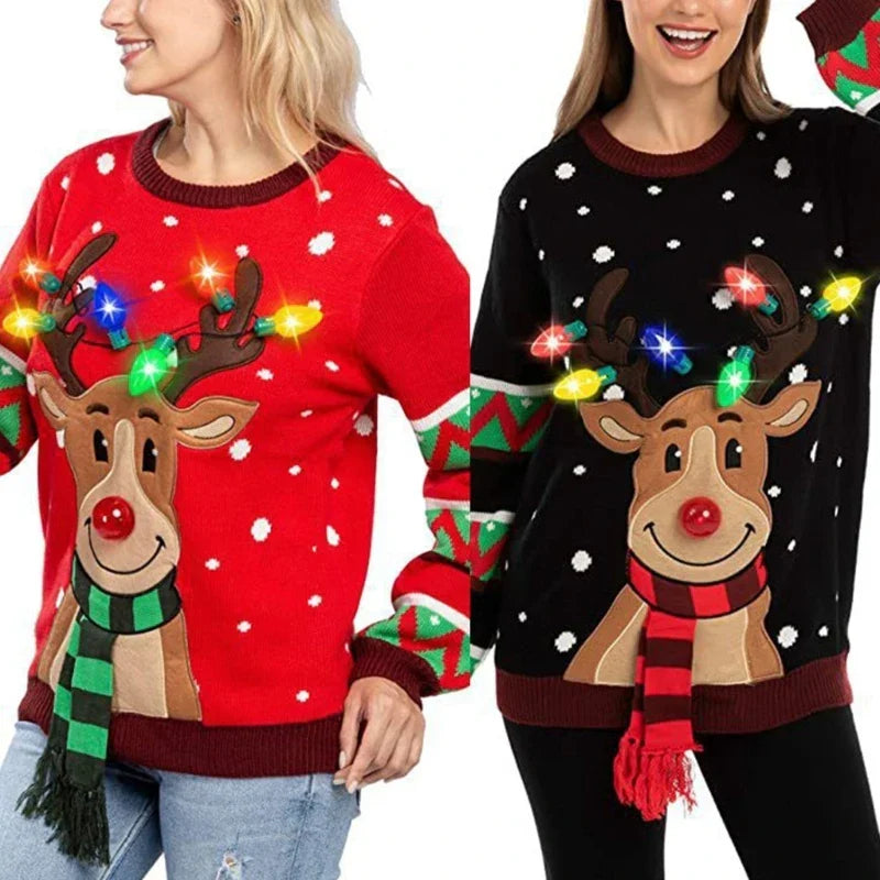 Women's LED Light Up Holiday Sweater Christmas