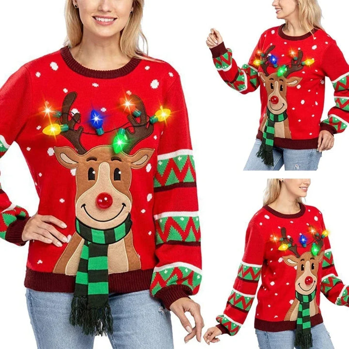 Women's LED Light Up Holiday Sweater Christmas