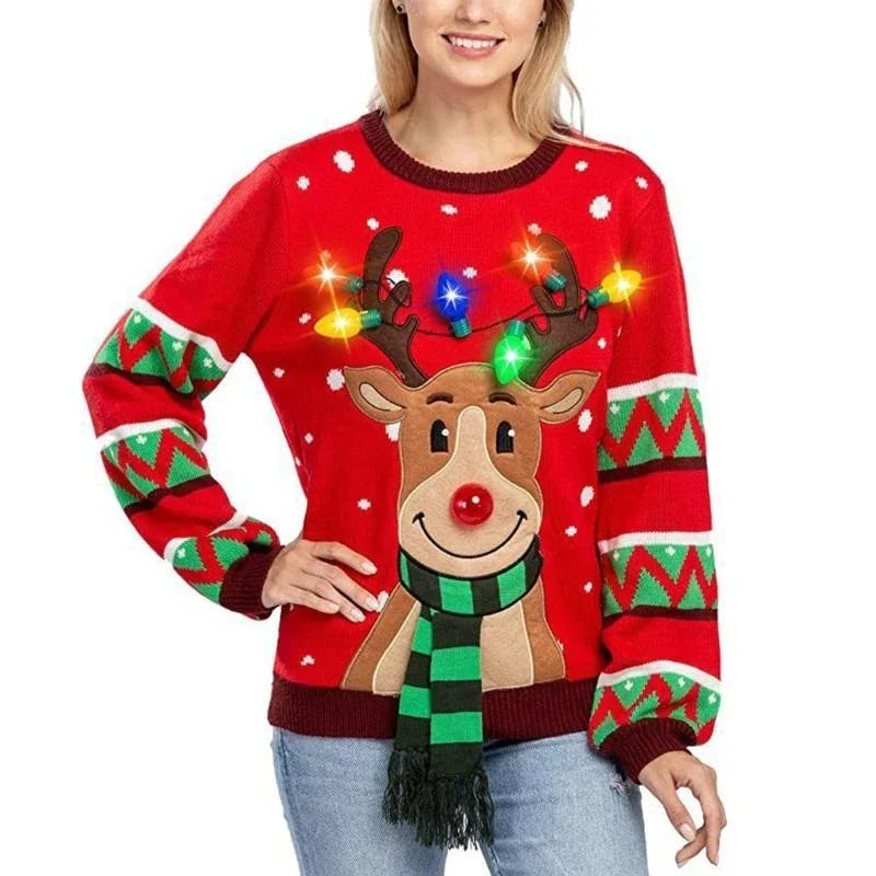 Women's LED Light Up Holiday Sweater Christmas