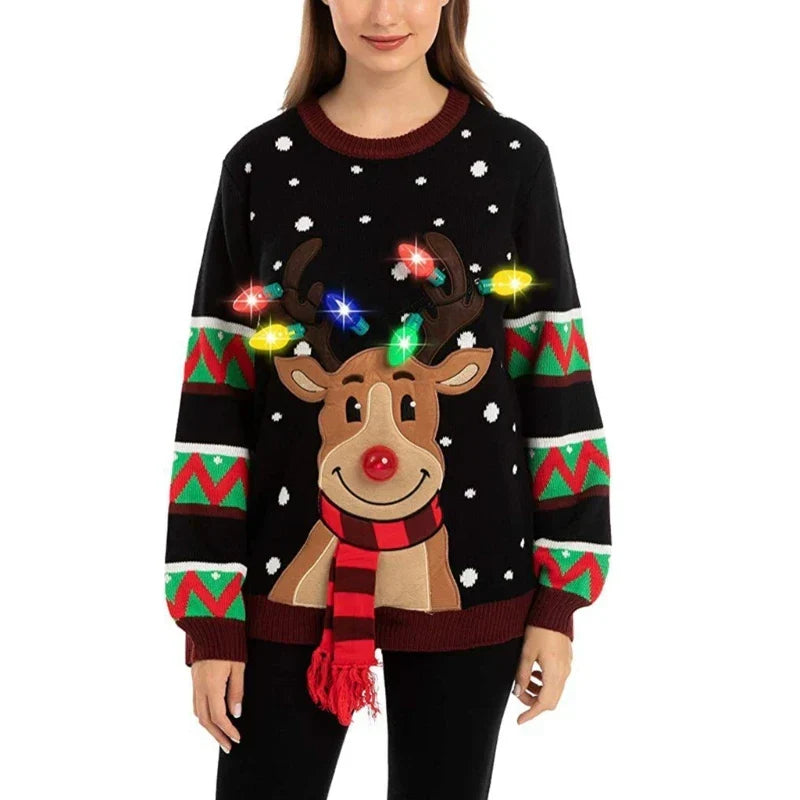 Women's LED Light Up Holiday Sweater Christmas