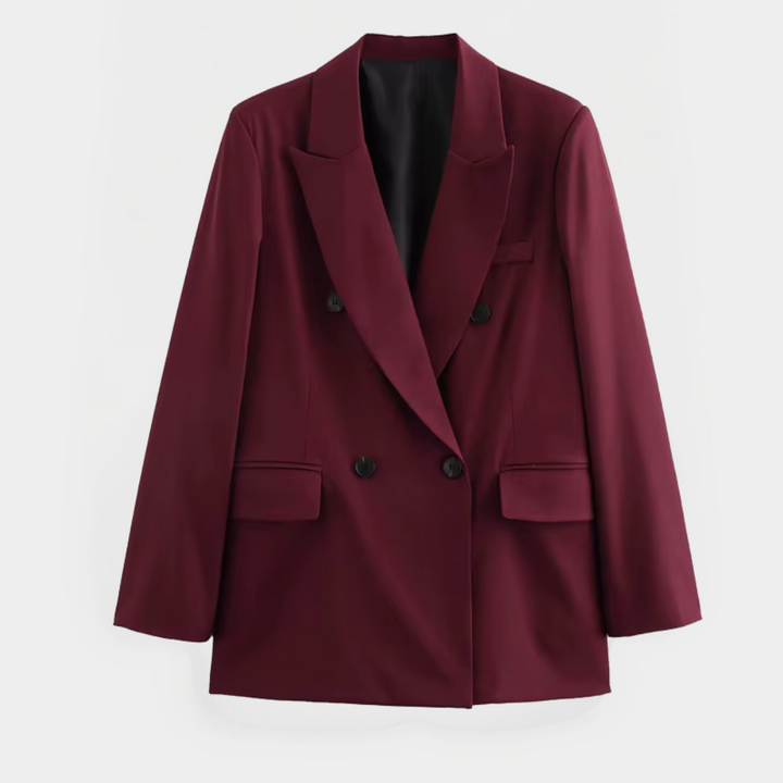 Burgundy Blazer – Tailored Oxblood Single-Button Jacket